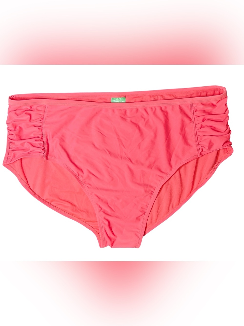 Catalina 3X Coral Ruched Bikini Bottom Plus Size Swim
